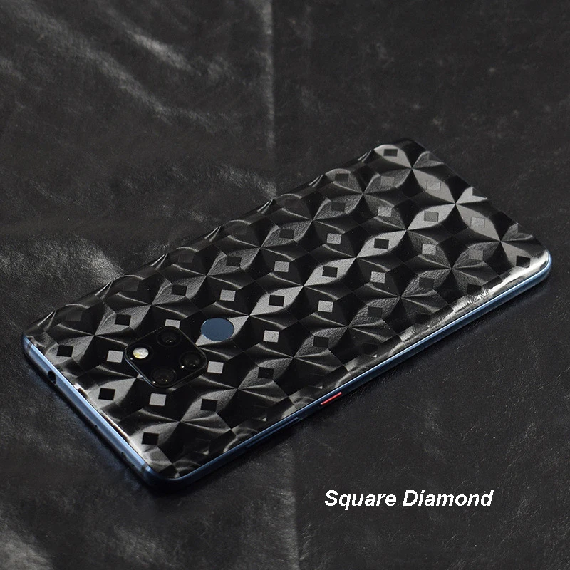 Square Diamond 3D углеродное волокно/Рисунок/дерево шкуры Телефон задняя крышка наклейка для HUAWEI P30 Pro P30 Lite mate 20 mate 20X mate 20 Pro/20 Lite - Цвет: Square Diamond