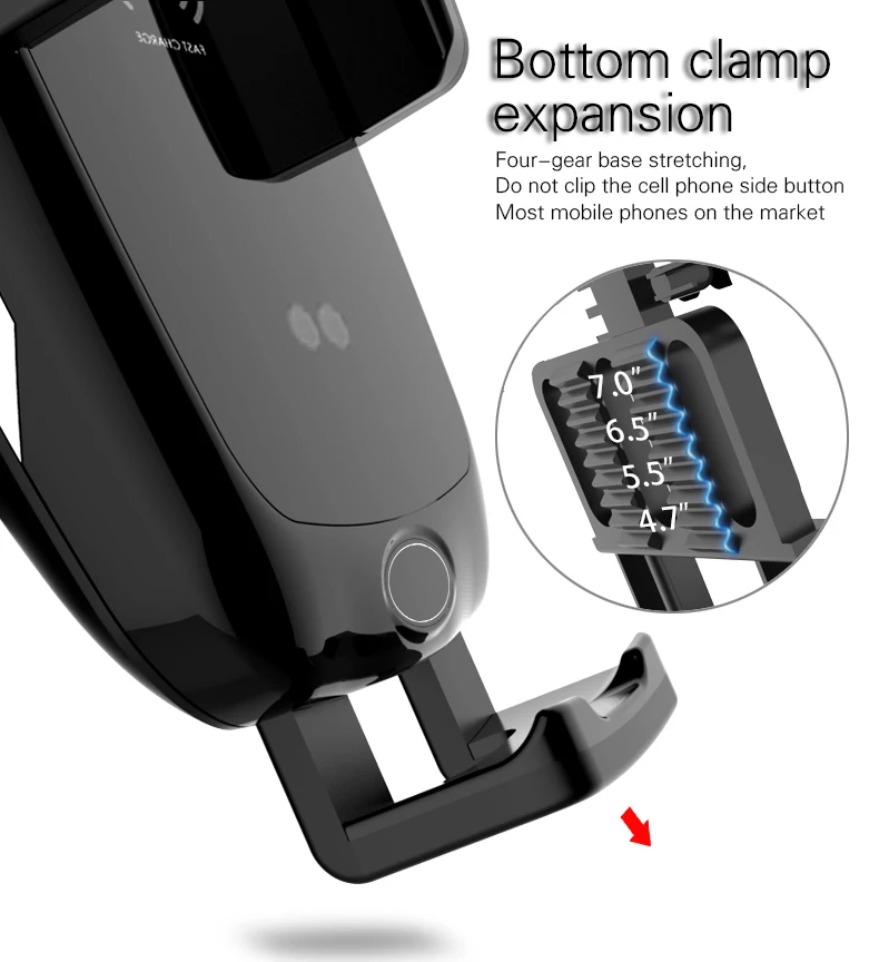 Lewoer автомобильное беспроводное зарядное устройство для iPhone Xs Max X samsung Индукционная быстрая Беспроводная зарядка Автомобильный держатель для телефона крепление на вентиляционное отверстие