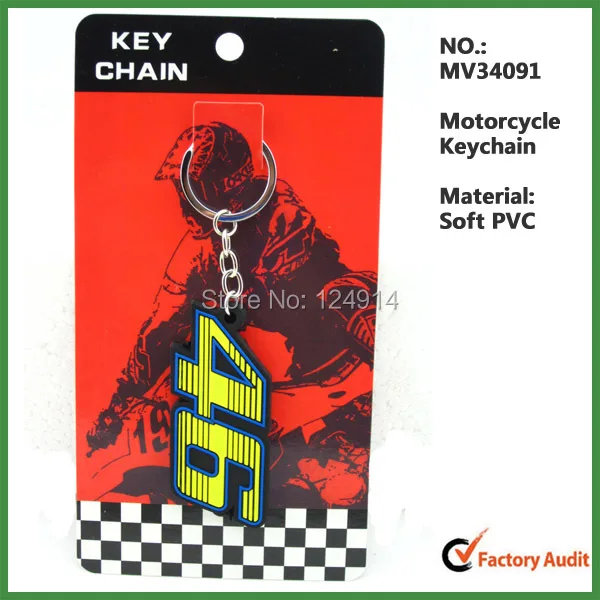 Free Shipping 5pcs/lot Doctor VR46 VR 46 3D Rubber Motorcycle Car Key Chain Keychain PVC Auto Brand Logo Rings Keyring | Автомобили и