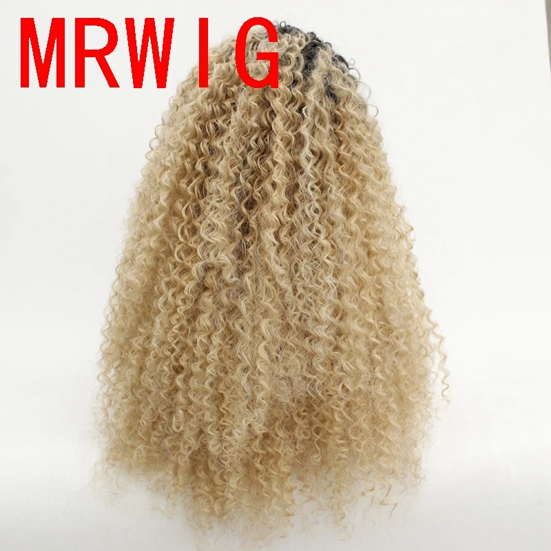 MRWIG 26in Ombre блонд 27 # смешанный 613 средняя часть синтетический кружевной передний