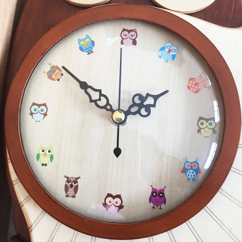

Owl Children's House Hanging Dual-use Mute Fun Watch Cute Meng Home Decoration