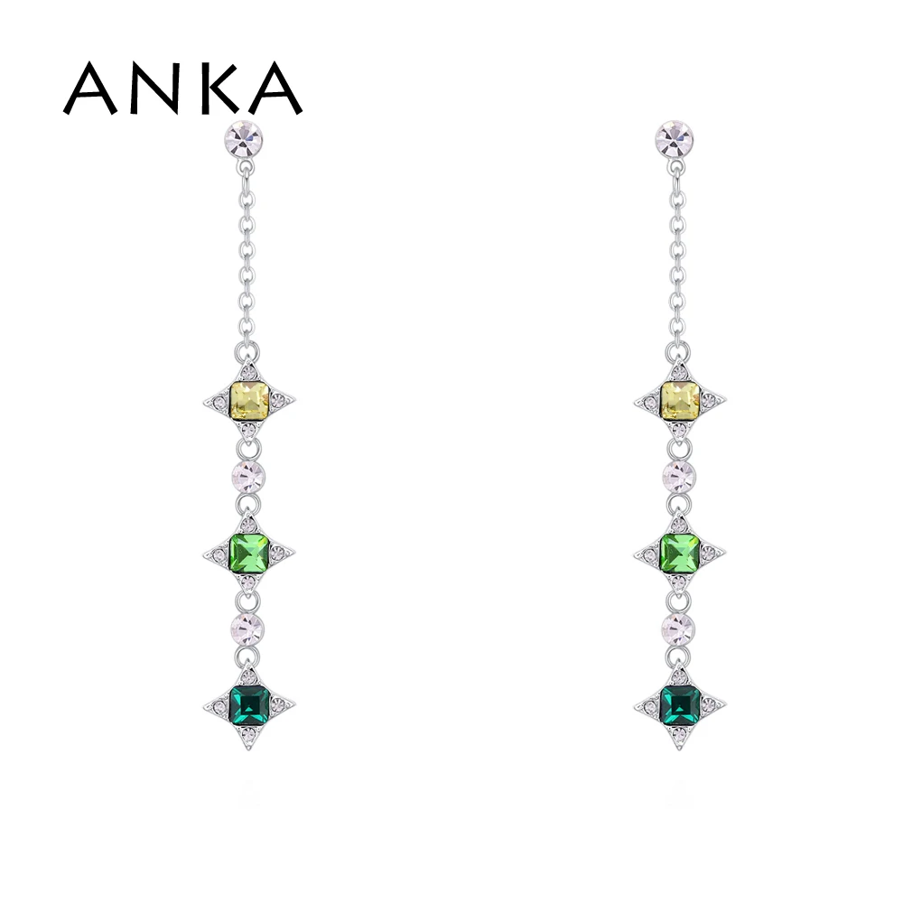 

ANKA Trendy Crystal Drop Dangle Rainbow Korean Earrings For Women Statement Earrings Crystals from Austria 2020 #135741