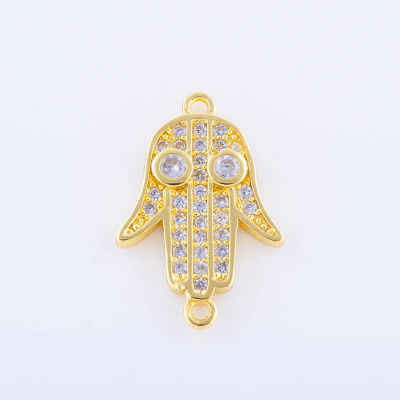 Розовое золото/золото Fatima Hamsa ручные соединители для сглаза подходящие