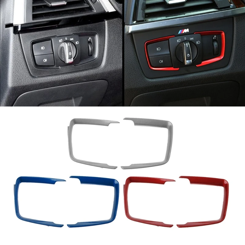 2 шт. хромированный переключатель фар из АБС пластика для BMW F30 F31 F32 F34 3 4 Series 320 328|abs