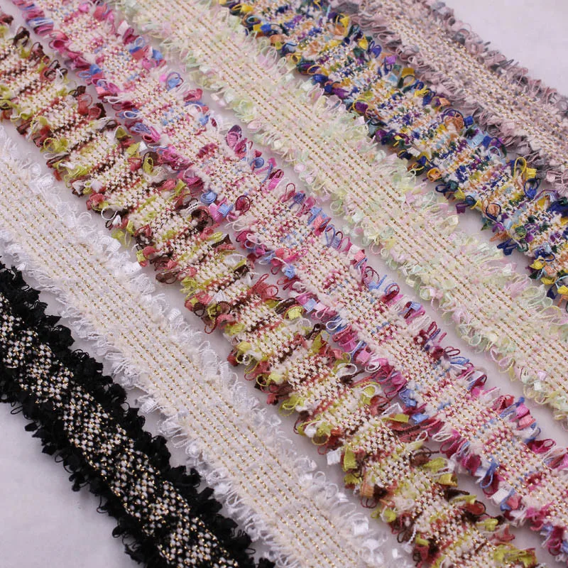 1 yard Vintage Gold Nylon Embroidered Tassels Lace Trim Ribbon Fabric Handmade DIY Costume Dress Sewing Supplies Craft 3cm wide | Дом и сад