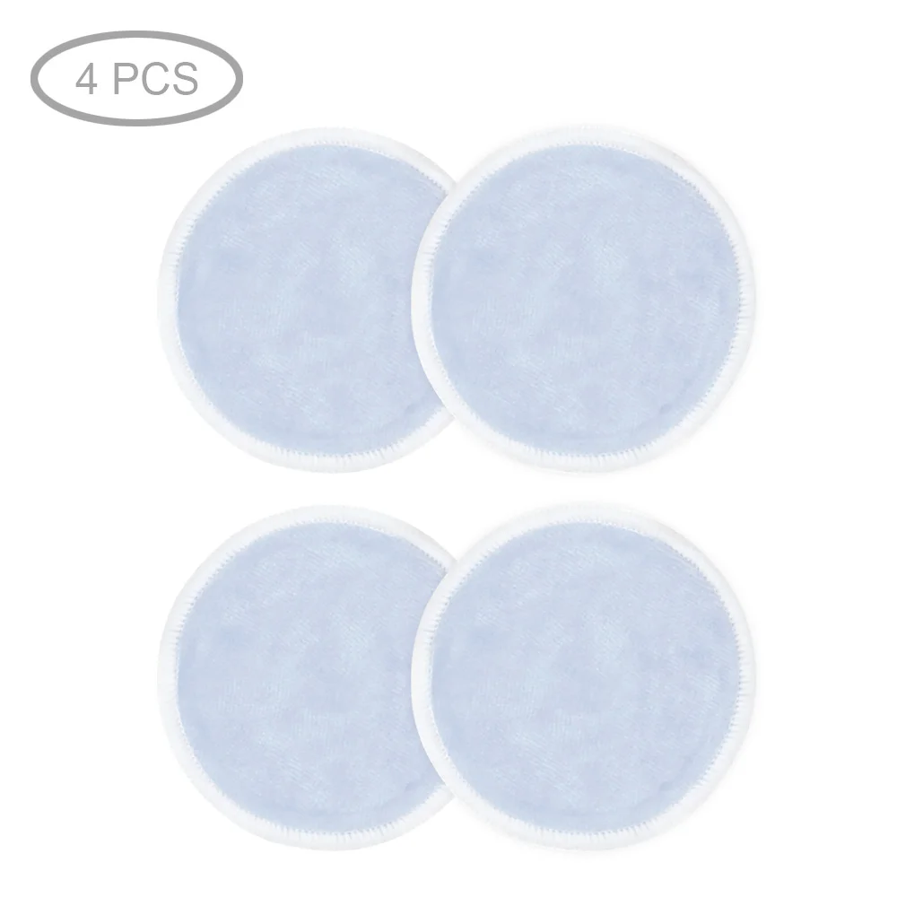 4pcs Blue Многоразовые ватные диски для снятия макияжа 4/8/10/16 шт. моющиеся очищающий хлопок и микрофибра средство для снятия макияжа с мягкое бамбуковое хлопок для лица с мешок для стирки - Цвет: 4pcs Blue