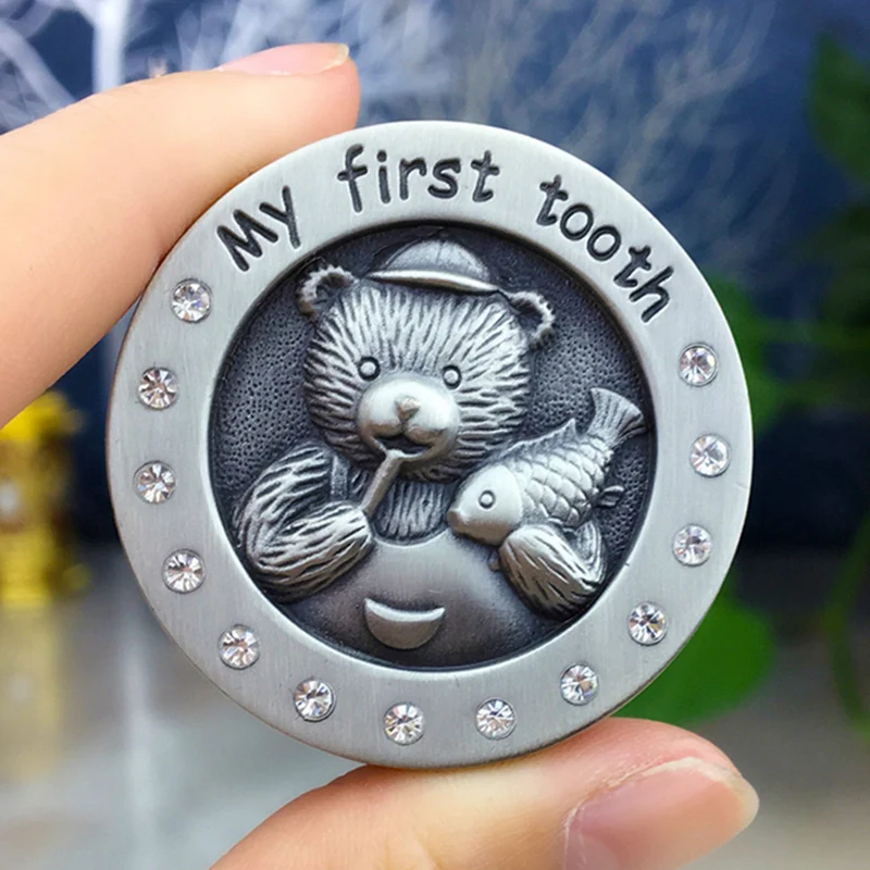 Медвежонок логотип ювелирный чехол Новорожденный ребенок Keepsake семейный подарок