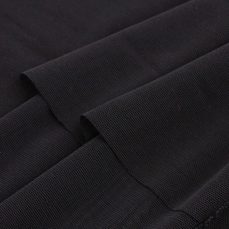 Женское прозрачное трикотажное платье на бретельках черно белое с эластичной