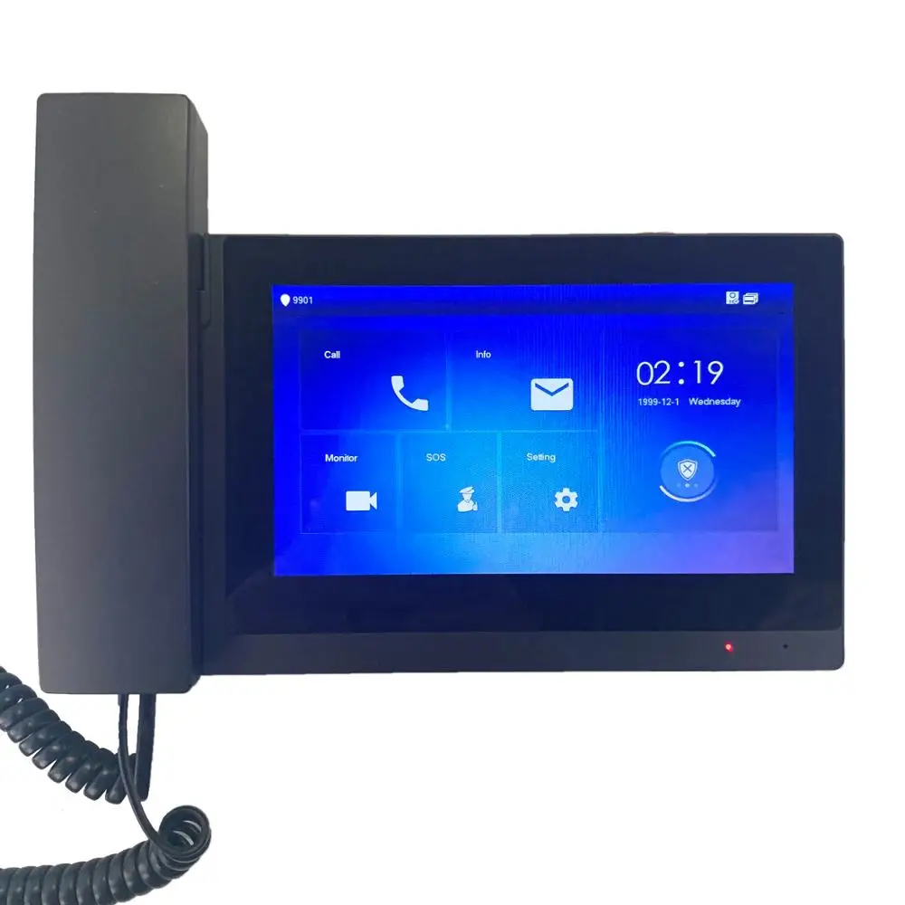 DH логотип VTH5221E/EW-H 7 дюймов сенсорный экран крытый монитор, ip-дверной звонок, ручной, видео-домофон, проводной дверной зв