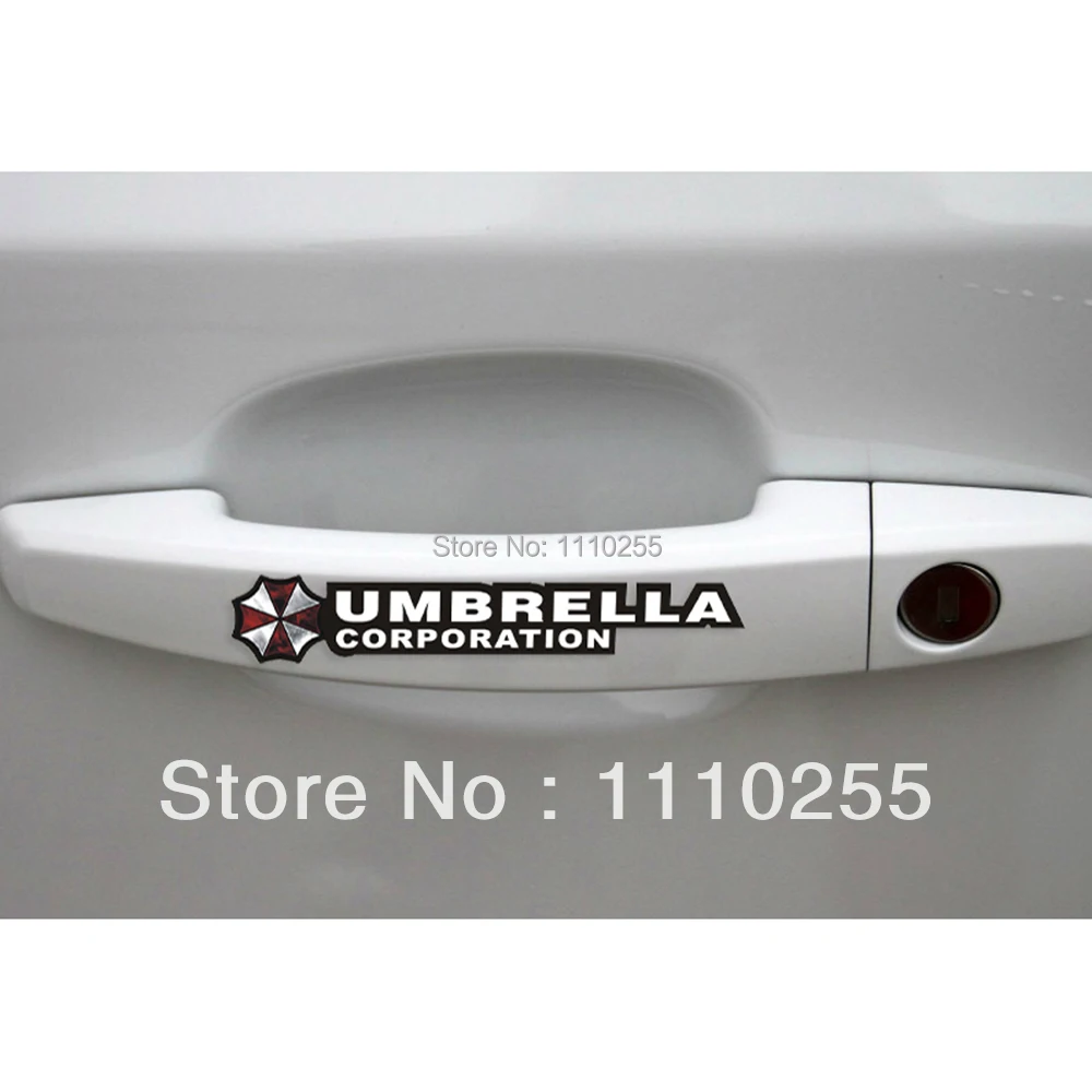 Aliauto 4 x Umbrella corporation Автомобильная наклейка на дверную ручку и Наклейка для Toyota Ford