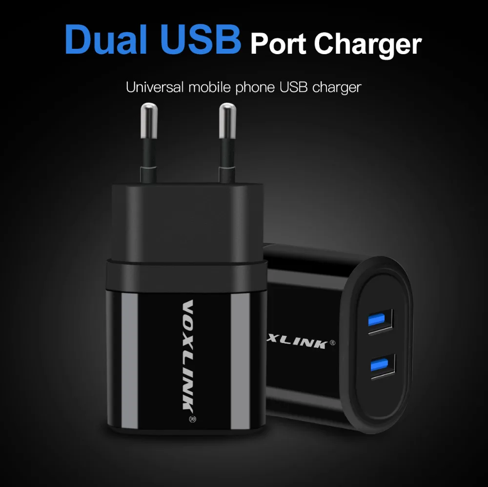 VOXLINK USB зарядное устройство адаптер для iPhone 5V 2.1A настенное/дорожное портативный
