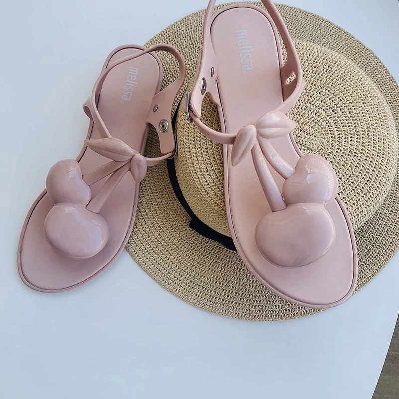 Женские сандалии гладиаторы Melissa летние пляжные повседневные с Т образным
