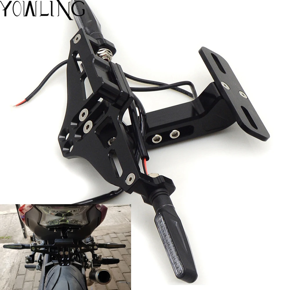 D Black Мотоциклетные регулируемые Алюминий номерного знака для Honda CBR600RR CBR 600 RR 2003-2011 2004 2005 2006 2007 2008 2009 2010 - Цвет: D Black