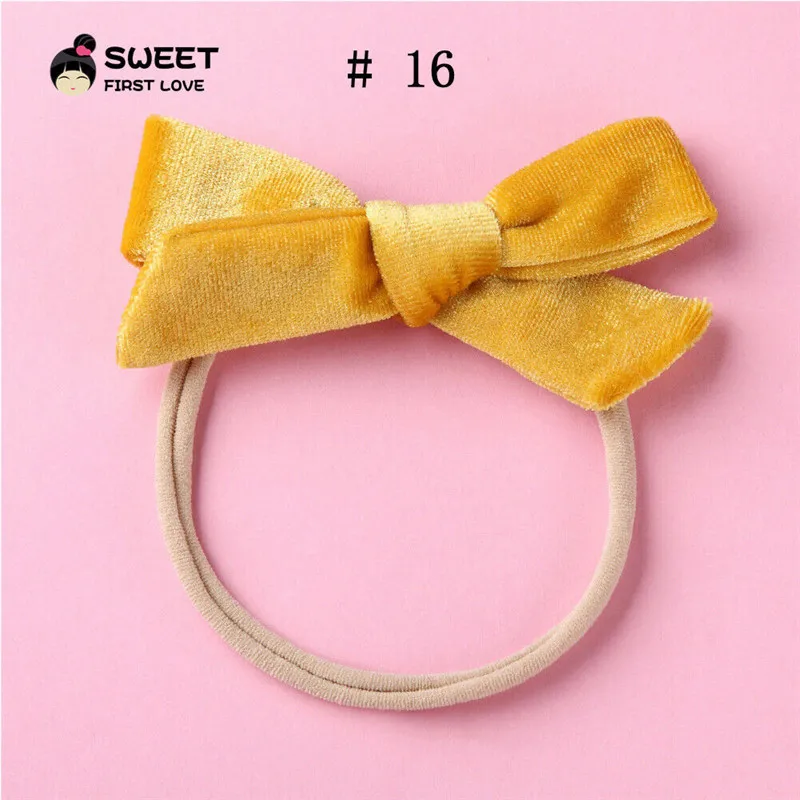 Детская веревка для волос девочек Бархатная с бантом эластичные цветные ленты