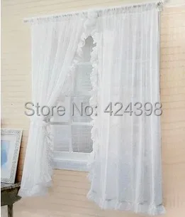 Рустикальный Комплект штор для окон кровати Тюлевая Штора кухни спальни