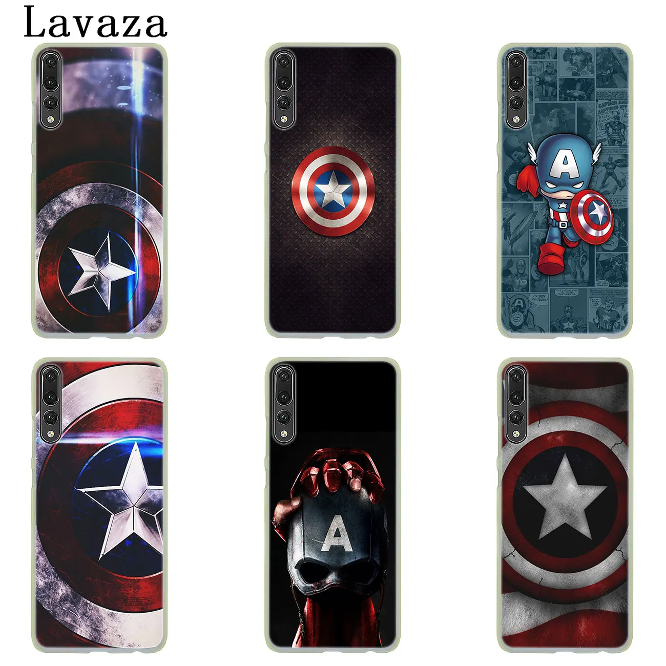 Чехол для телефона Lavaza Captain America shield Marvel Huawei P30 P20 Pro P10 P9 Plus P8 Lite Mini 2016 2017 P smart Z 2019 |