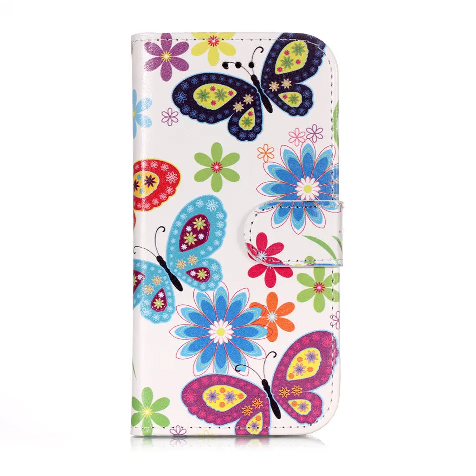Colorful Butterfly Чехол для телефона в виде книги для Fundas huawei P20 P9 P8 Lite mate 10 9 Pro Lite Y7, роскошный чехол с откидной крышкой и отделением для карт D01Z - Цвет: Colorful Butterfly