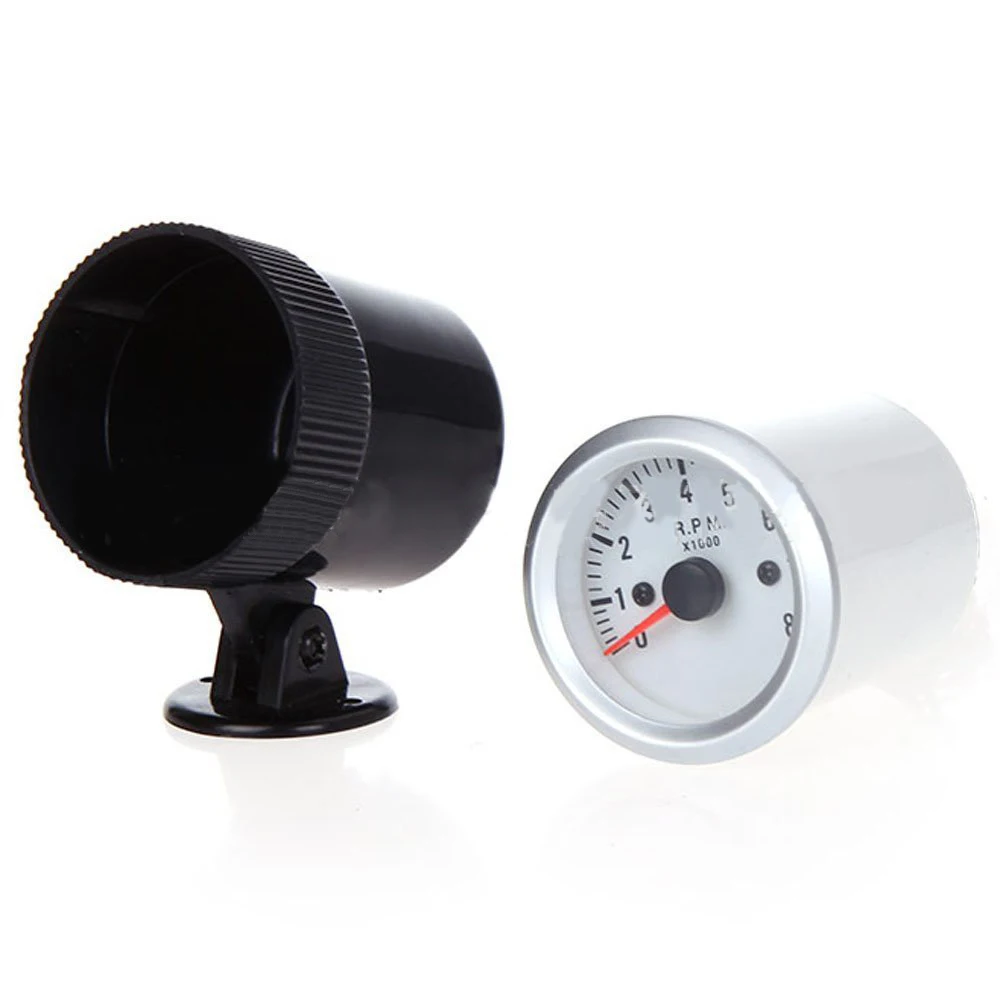 Белый + синий 2 дюйма/52 мм светодиодный Тахометр модифицированное оборудование