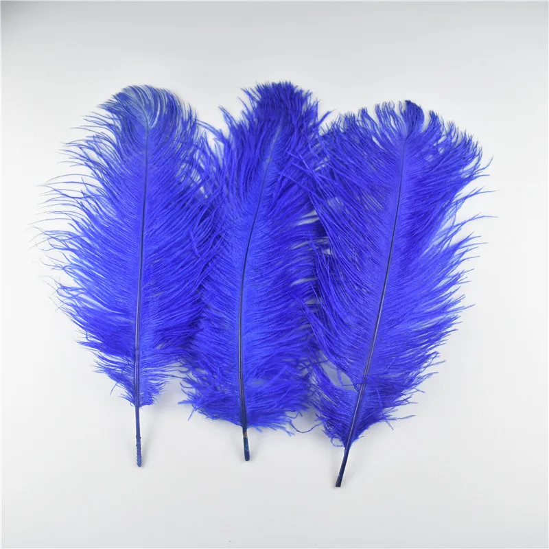 Royal Blue 10 штук 40-45 см/16-18 дюймов натуральный Страус белое перо ремесла карнавальный костюм вечерние украшения для дома Свадебные перья - Цвет: Royal Blue