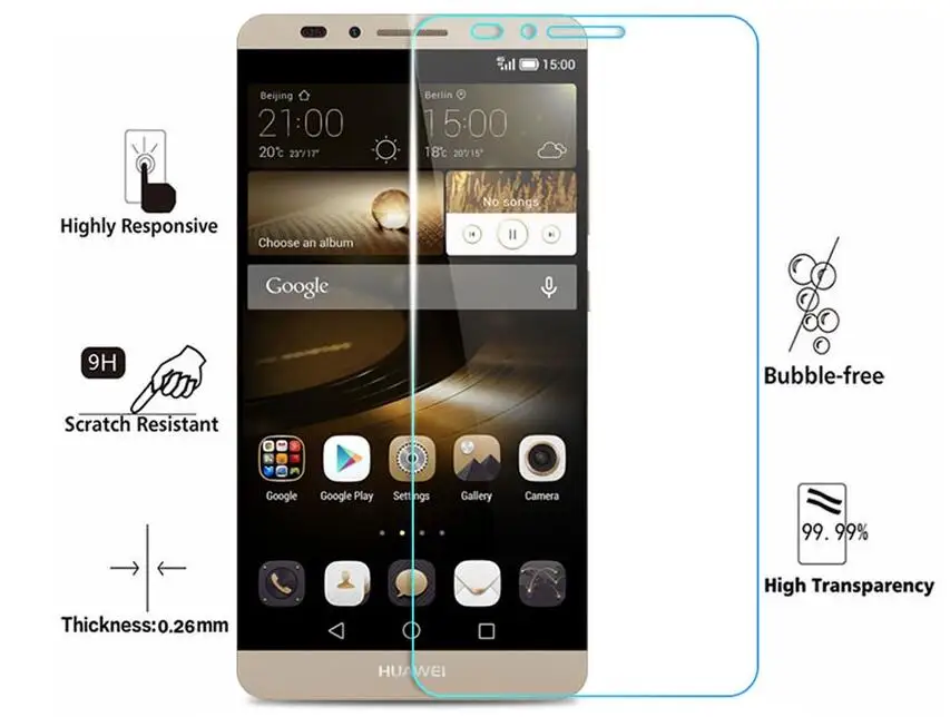 2 упаковки для huawei mate 7 закаленное стекло 9H Взрывозащищенная и устойчивая к царапинам Защитная пленка Закаленное стекло для huawei Ascend mate 7