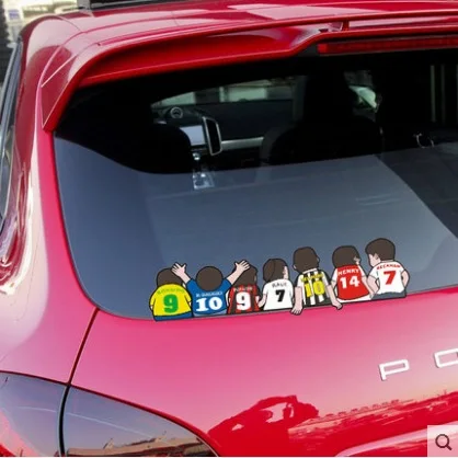 Пользовательский Стайлинг автомобиля заднее окно Европейский Футбол звездный