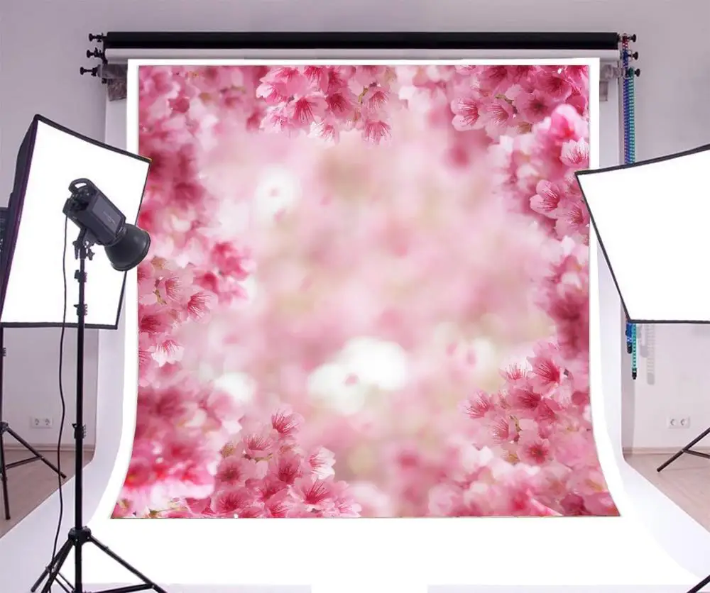 Laeacco новорожденных весенние цветы горошек Светло боке партия портрет фото фон