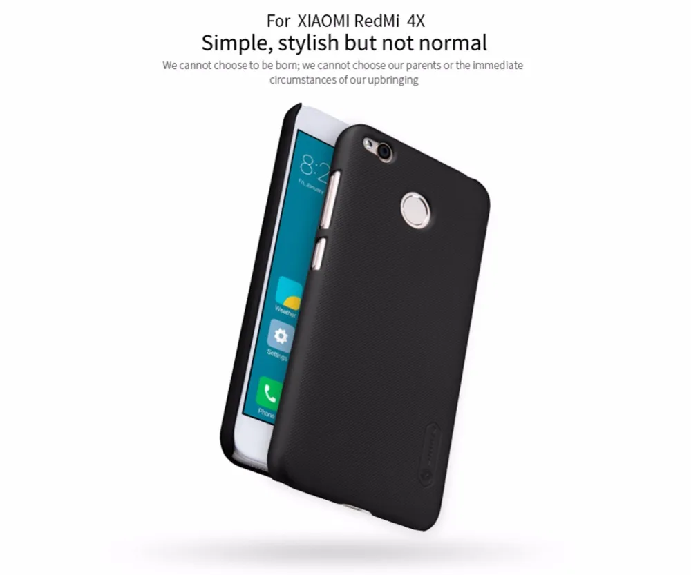 XiaoMi redmi 4X case Pro cover NILLKIN Super Frosted Shield hard matte back free screen protector for 4 X |