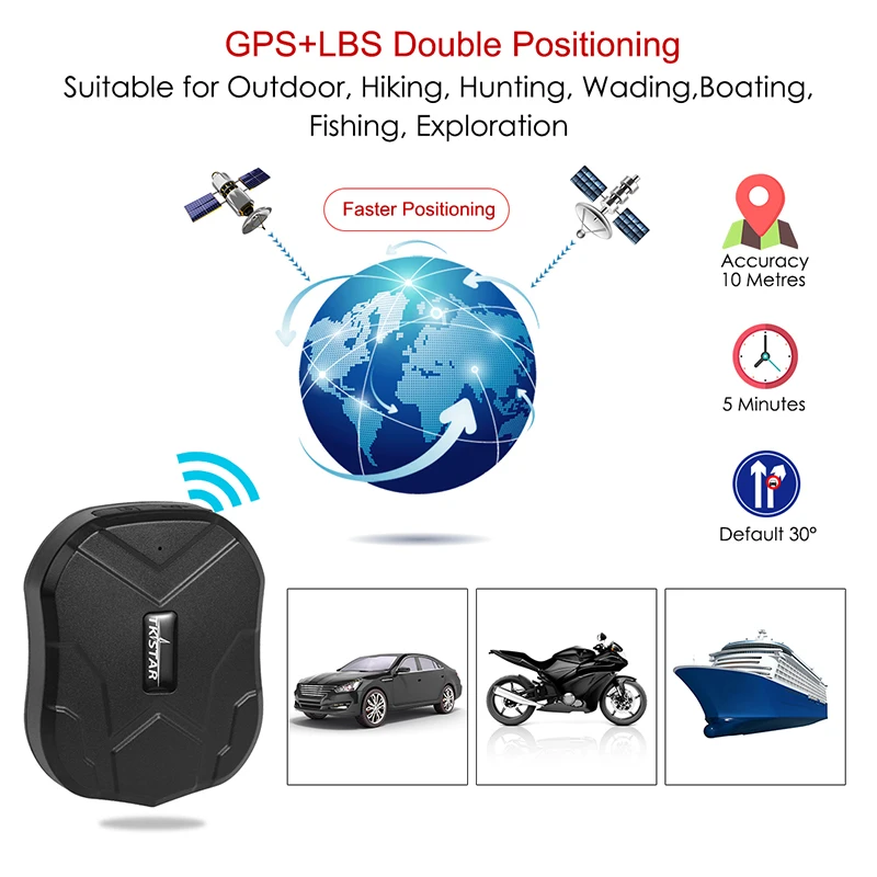 Водонепроницаемый GPS трекер TKSTAR TK905 10 шт./лот устройство слежения GPRS GSM 90 дней в