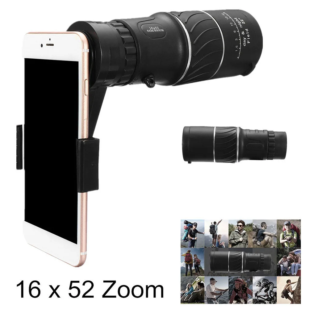 Объектив Монокуляр телескоп Камера с переменным фокусным расстоянием 16x52