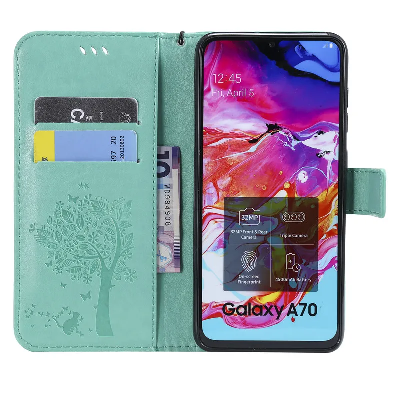 Флип-чехол Funda для samsung Galaxy A70, кожаный магнитный чехол-кошелек для samsung A70 A705F A 70 A50 A40 A30 A20 A10, чехлы для телефонов