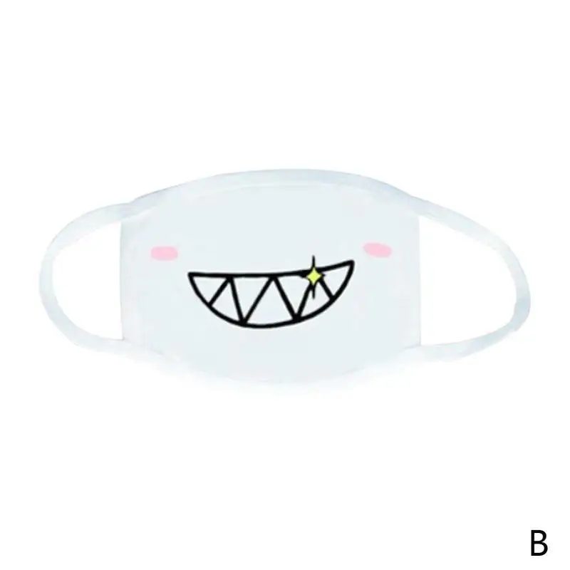 B 1 шт. модная Милая противопылевая маска Kpop хлопковая маска для губ Emotiction Masque Kpop Masks аниме мультфильм рот Муфельная маска для лица - Цвет: B