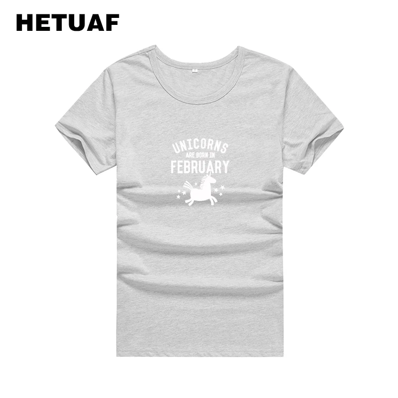Женские футболки с рисунком HETUAF Забавные единорогом Ulzzang 2018 | Женская одежда
