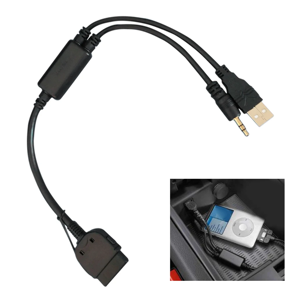 USB данные для IPhone Jack Прочный аудио кабель MINI Cooper автомобильные принадлежности