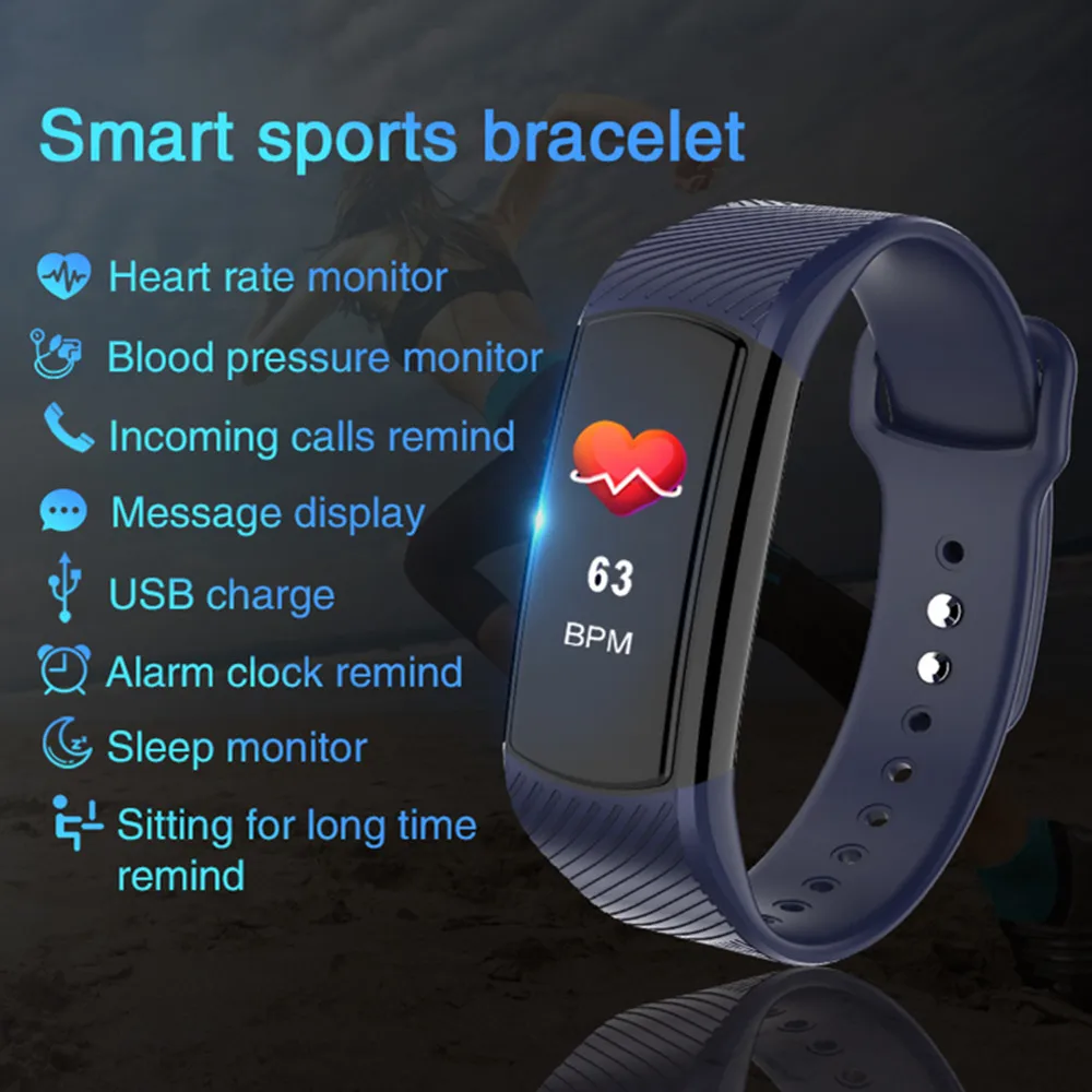 B60 Smart Band Поддержка монитор сердечного ритма Фитнес трекер Браслет Multi спортивный