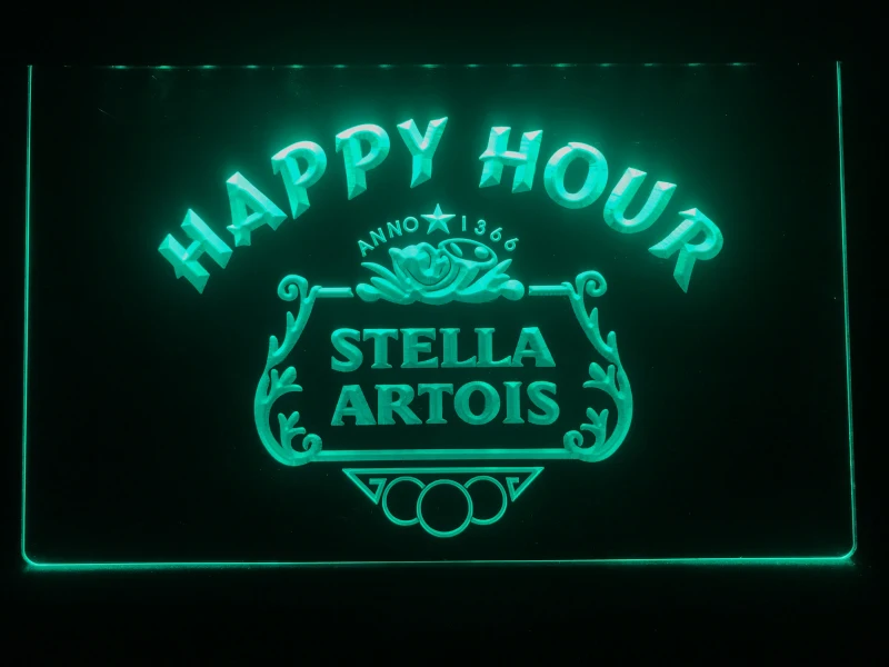 616 Стелла артойс пиво «Happy Hour» светодиодный неоновый знак