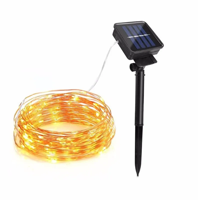 Solar LED Lawn Lamp waterproof 12M 22M Fairy Indoor/Outdoor String lights For Holiday Ambiance Landscape lighting Decorative | Лампы и