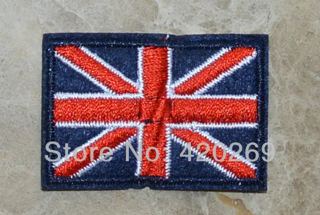 

British Flag , the Union Jack Iron On Patches, Made of Cloth Guaranteed 100% Quality Appliques Brand New +Hippie