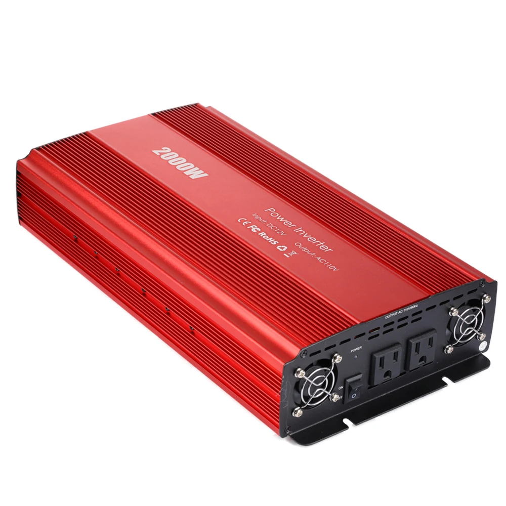 

Car Inverters Charge 2000W 50Hz DC 12V to AC 110V/220V Peak Modified Sine Wave Car Power Inverter Charger Converter