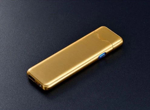 Зажигалка USB Электронная Вольфрамовая турбо Зажигалка WilndProof плазменная зажигалка Прикуриватель для курения Бесплатные лазерные логотипы на металле - Цвет: gold