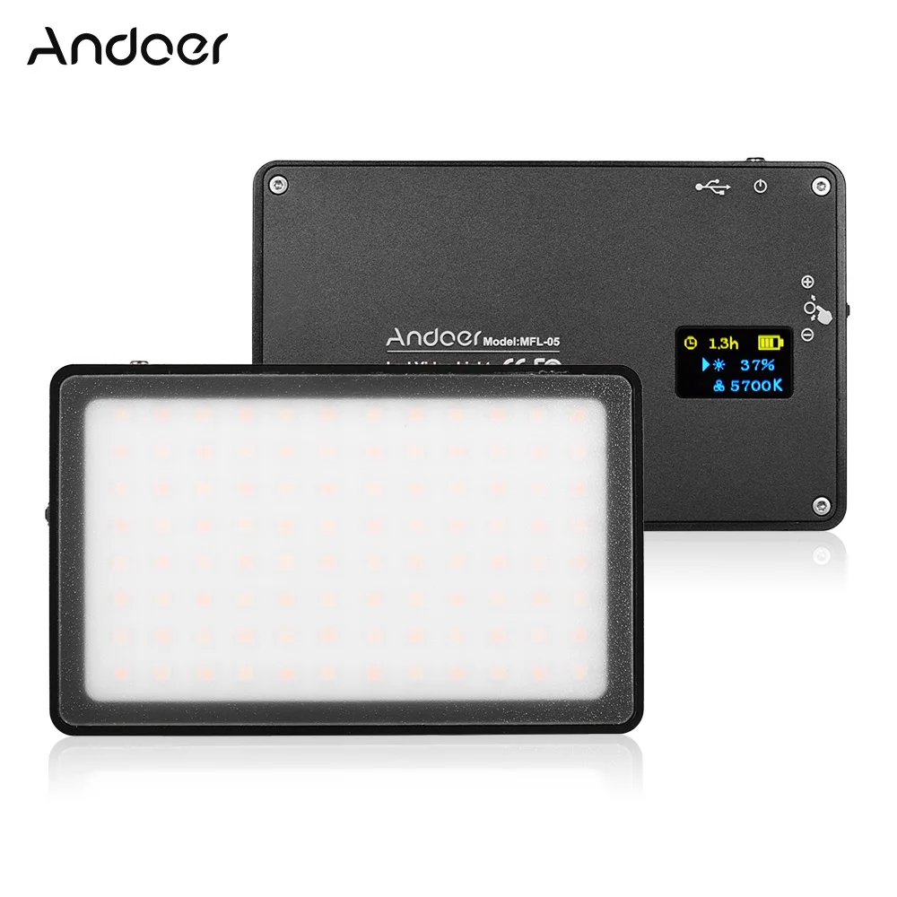 

Andoer MFL-05 96 шт. Светодиодная лампа для видеосъемки фото освещение для камеры 3500K-5700K диммируемая Светодиодная лампа для iPhone видеокамеры Canon Nikon ...