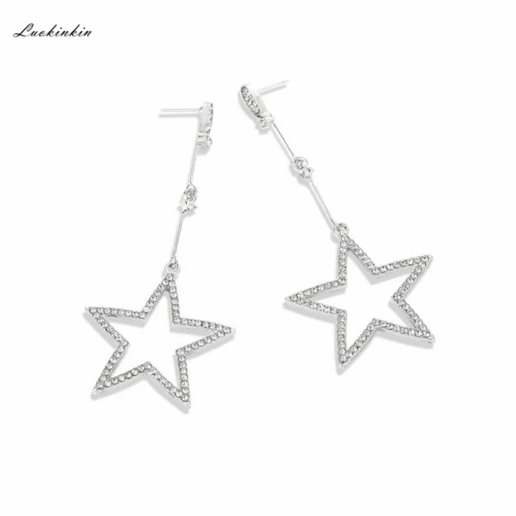 2019 Кристалл пятиконечные в форме звезды со стразами кулон корейские серьги