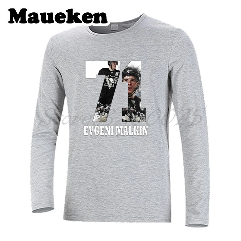Мужская футболка с длинным рукавом Evgeni Malkin 71 Россия hockeying Star одежда мужская на