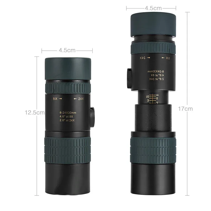 PRONITE 8-24x30 Охота BAK4 Монокуляр Телескоп для кемпинга Профессиональный бинокль для наблюдения за птицами телескопическая подзорная труба монокль