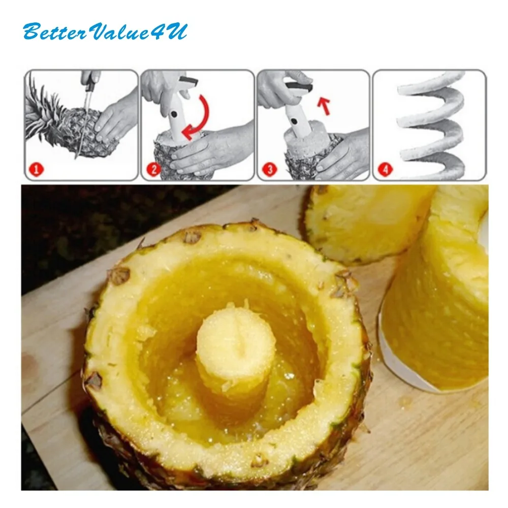 Bettervalue4u Ананас бур Slicer ананас риса Пособия по кулинарии инструмент посудомоечная