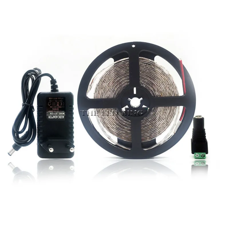 Светодиодная лента RGB 2835 SMD 5 м 60 светодиодов/м включает в себя 12 В 2 А светодиодную