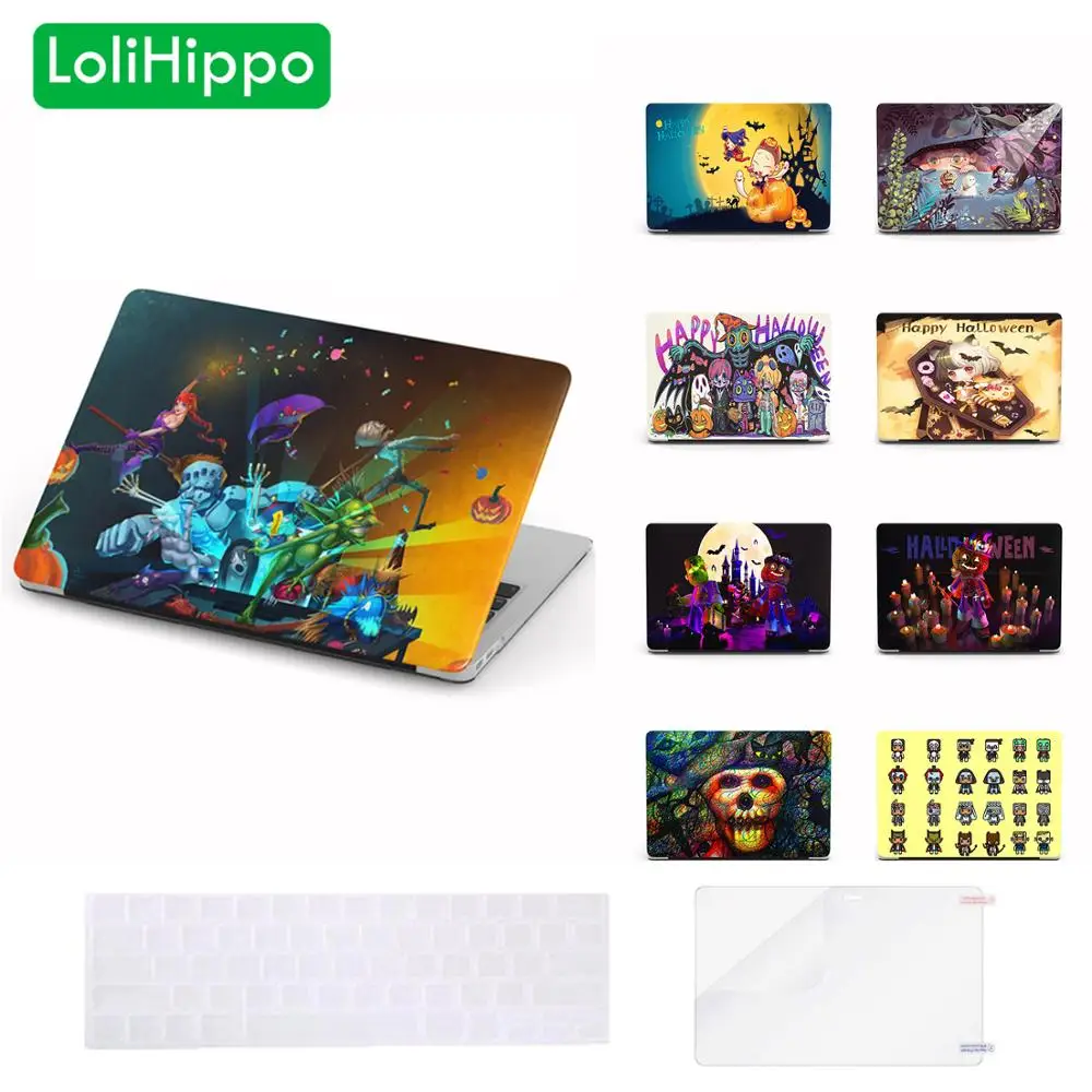 Защитный жесткий чехол для ноутбука серии LoliHippo на Хэллоуин Apple Macbook Air Pro 11 12 13 3 15 4