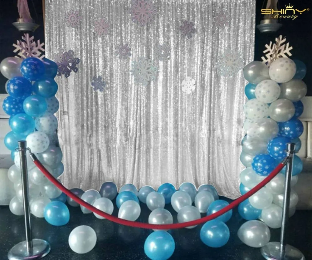 7x7ft розовое золото/Шампанское занавес с пайетками Свадебная фотобудка Фотофон