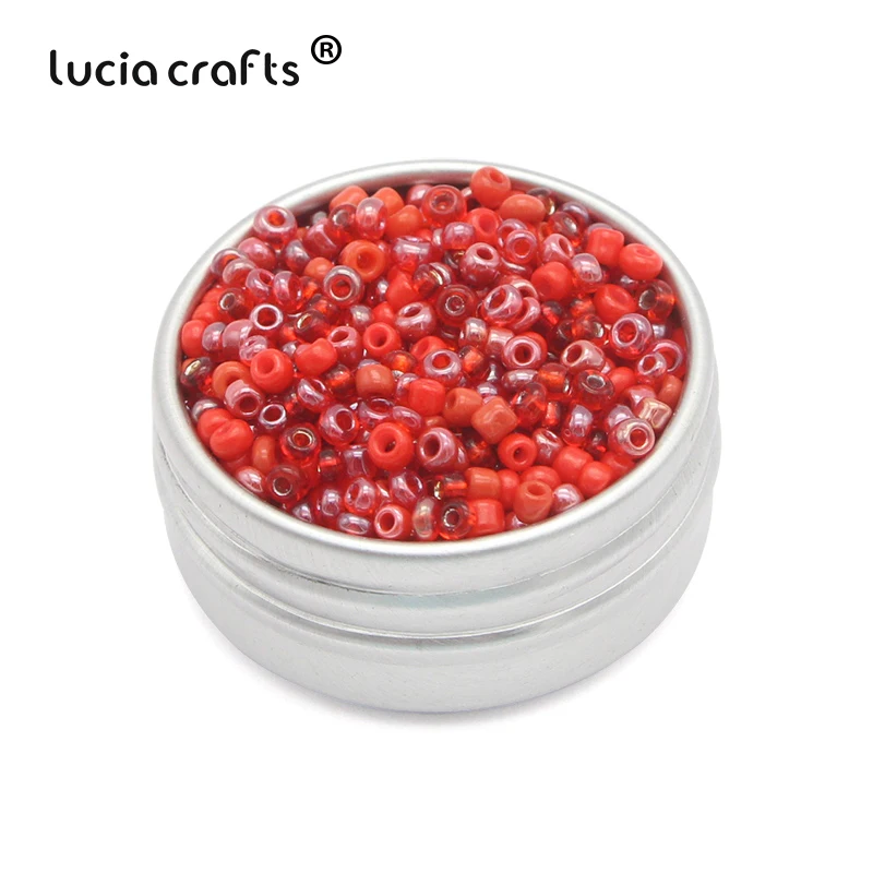 Lucia crafts 20 г/лот 2 мм Разноцветные стеклянные бусины для украшения одежды Изготовление ювелирных изделий DIY аксессуары E1013