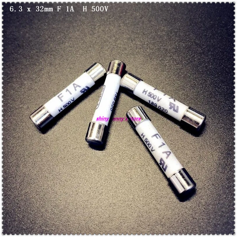 

2pcs/Lot 6.3 x 32mm F 1A H 500V 7006563 189020 SIBA Ceramics Fuses Brand New
