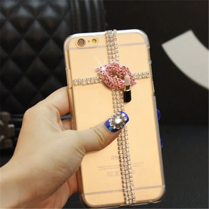 Для iPhone 6S 7 8 Plus X XS MAX XR модная Алмазная губная помада Кристалл Блеск Стразы чехол
